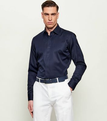 Koszula męska na wiosnę z klasycznym kołnierzykiem BOSS BLACK ze sklepu: Gomez Fashion Store w kategorii: Koszule męskie - zdjęcie 874714-BD9-10338_BB261M000161404