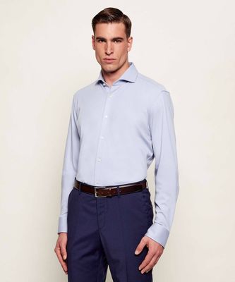 Koszula męska z klasycznym kołnierzykiem BOSS BLACK ze sklepu: Gomez Fashion Store w kategorii: Koszule męskie - zdjęcie 874714-BD9-10338_BB261M000165531