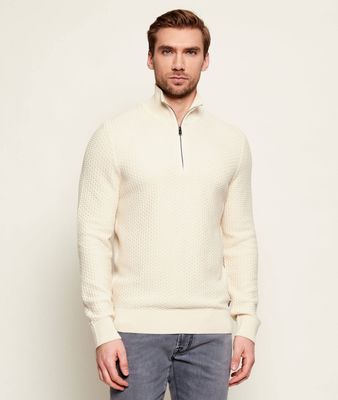 Sweter męski casualowy BOSS BLACK ze sklepu: Gomez Fashion Store w kategorii: Swetry męskie - zdjęcie 874714-BD9-10338_BB261M000227131