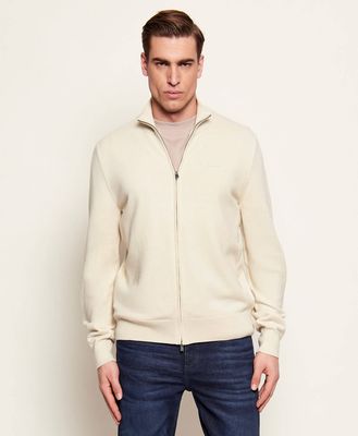 BOSS BLACK - Sweter męski na wiosnę ze sklepu: Gomez Fashion Store w kategorii: Swetry męskie - zdjęcie 874714-BD9-10338_BB261M000234131