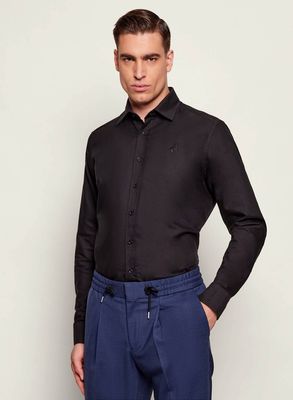 Koszula męska z klasycznym kołnierzykiem Karl Lagerfeld ze sklepu: Gomez Fashion Store w kategorii: Koszule męskie - zdjęcie 874714-BD9-10338_KL261M000065990