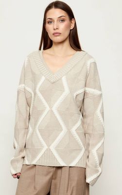 BOSS BLACK - Sweter damski wiosenny ze sklepu: Gomez Fashion Store w kategorii: Swetry damskie - zdjęcie 874714-BD9-10338_BB261W000073978