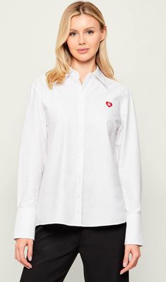HUGO - Koszula damska elegancka ze sklepu: Gomez Fashion Store w kategorii: Koszule damskie - zdjęcie 874714-BD9-10338_BU261W000070100