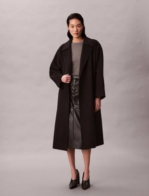 Płaszcz damski casualowy jesienny Calvin Klein ze sklepu: Gomez Fashion Store w kategorii: Płaszcze damskie - zdjęcie 874714-BD9-10338_CK255W000154544