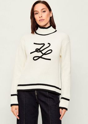 Sweter damski Karl Lagerfeld ze sklepu: Gomez Fashion Store w kategorii: Swetry damskie - zdjęcie 874714-BD9-10338_KL255W000099090