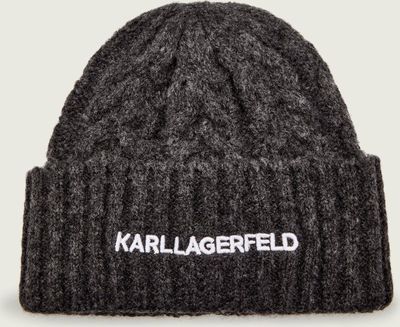 Karl Lagerfeld - Czapka zimowa damska ze sklepu: Gomez Fashion Store w kategorii: Czapki zimowe damskie - zdjęcie 874714-BD9-10338_KL255W000165497