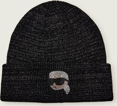 Czapka zimowa damska Karl Lagerfeld ze sklepu: Gomez Fashion Store w kategorii: Czapki zimowe damskie - zdjęcie 874714-BD9-10338_KL255W000168087
