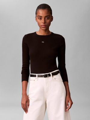 Bluzka damska casual Calvin Klein Jeans ze sklepu: Gomez Fashion Store w kategorii: Bluzki damskie - zdjęcie 874714-BD9-10338_CJ261W000004C64