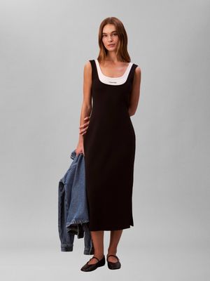 Calvin Klein Jeans - Sukienka dopasowana ze sklepu: Gomez Fashion Store w kategorii: Sukienki - zdjęcie 874714-BD9-10338_CJ261W000007C64