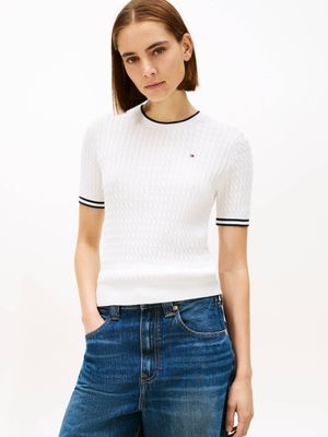 Tommy Hilfiger - Sweter damski ze sklepu: Gomez Fashion Store w kategorii: Swetry damskie - zdjęcie 874714-BD9-10338_TH261W000067A92