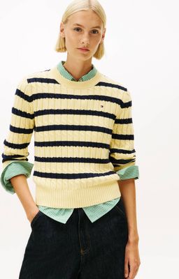 Sweter damski na wiosnę Tommy Hilfiger ze sklepu: Gomez Fashion Store w kategorii: Swetry damskie - zdjęcie 874714-BD9-10338_TH261W000071A93