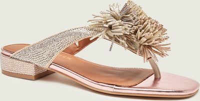 Klapki damskie na lato Kurt Geiger ze sklepu: Gomez Fashion Store w kategorii: Klapki damskie - zdjęcie 874714-BD9-10338_KG261W000237027