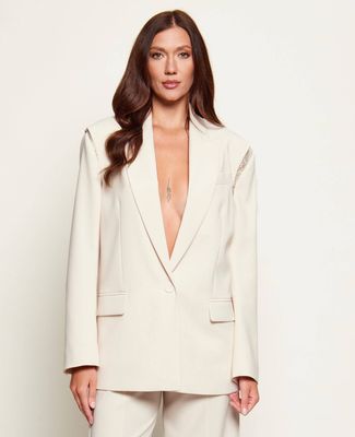 Marynarka na wiosnę Patrizia Pepe ze sklepu: Gomez Fashion Store w kategorii: Marynarki damskie - zdjęcie 874714-BD9-10338_PK261W000068590