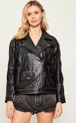 Kurtka damska w rockowym stylu One Teaspoon ze sklepu: Gomez Fashion Store w kategorii: Kurtki damskie - zdjęcie 874714-BD9-10338_OE261W000003015