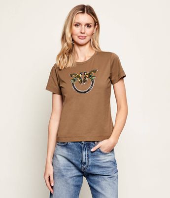 Bluzka damska młodzieżowa wiosenna Pinko ze sklepu: Gomez Fashion Store w kategorii: Bluzki damskie - zdjęcie 874714-BD9-10338_PI261W000009428