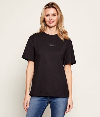 Bluzka damska w stylu młodzieżowym wiosenna Pinko ze sklepu: Gomez Fashion Store w kategorii: Bluzki damskie - zdjęcie 874714-BD9-10338_PI261W000013099