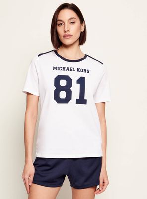 Bluzka damska w stylu młodzieżowym wiosenna Michael Kors ze sklepu: Gomez Fashion Store w kategorii: Bluzki damskie - zdjęcie 874714-BD9-10338_MK261W000024409