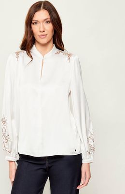 Marc Cain - Bluzka damska elegancka ze sklepu: Gomez Fashion Store w kategorii: Bluzki damskie - zdjęcie 874714-BD9-10338_CR261W000003110