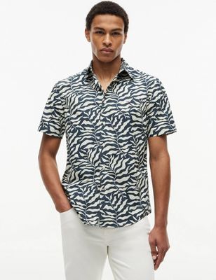 Koszula męska młodzieżowa z kołnierzykiem button down Tommy Hilfiger ze sklepu: Gomez Fashion Store w kategorii: Koszule męskie - zdjęcie 874714-BD9-10338_TH262M000054E60