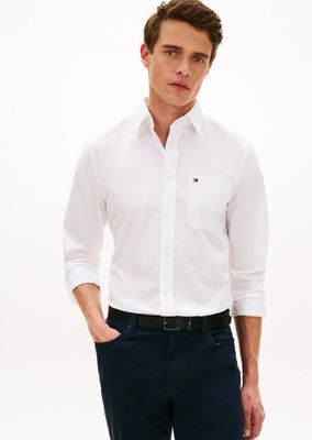 Koszula męska z klasycznym kołnierzykiem Tommy Hilfiger ze sklepu: Gomez Fashion Store w kategorii: Koszule męskie - zdjęcie 874714-BD9-10338_TH262M000063D96