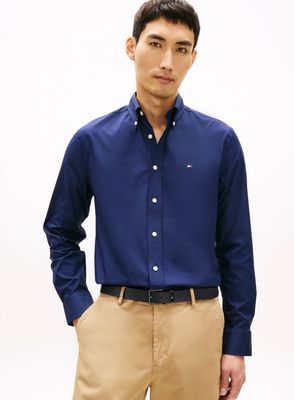 Koszula męska z kołnierzykiem button down Tommy Hilfiger ze sklepu: Gomez Fashion Store w kategorii: Koszule męskie - zdjęcie 874714-BD9-10338_TH262M000093F32