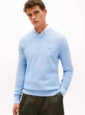 Tommy Hilfiger - Sweter męski casual ze sklepu: Gomez Fashion Store w kategorii: Swetry męskie - zdjęcie 874714-BD9-10338_TH262M000103ZC9