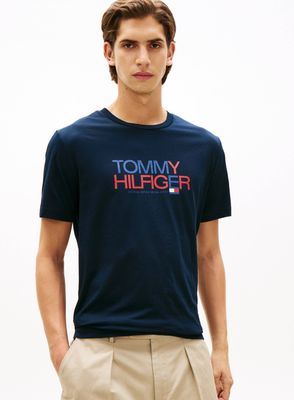 T-shirt męski Tommy Hilfiger ze sklepu: Gomez Fashion Store w kategorii: T-shirty męskie - zdjęcie 874714-BD9-10338_TH262M000121F23