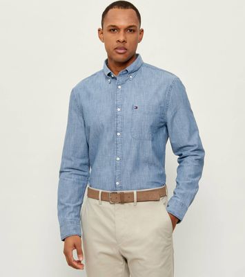Tommy Hilfiger - Koszula męska z kołnierzykiem button down ze sklepu: Gomez Fashion Store w kategorii: Koszule męskie - zdjęcie 874714-BD9-10338_TH262M000205F65