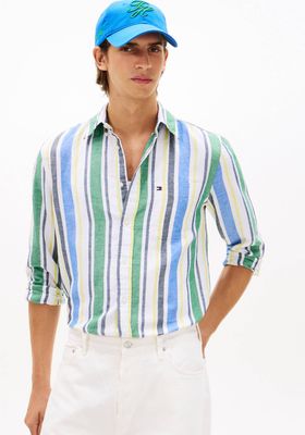 Koszula męska na lato Tommy Hilfiger ze sklepu: Gomez Fashion Store w kategorii: Koszule męskie - zdjęcie 874714-BD9-10338_TH262M000229K39