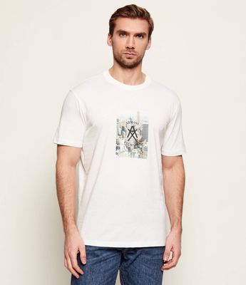 T-shirt męski na lato Armani Exchange ze sklepu: Gomez Fashion Store w kategorii: T-shirty męskie - zdjęcie 874714-BD9-10338_AX262M000068H83