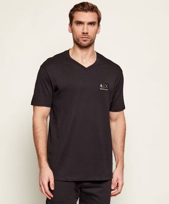 T-shirt męski na lato casual Armani Exchange ze sklepu: Gomez Fashion Store w kategorii: T-shirty męskie - zdjęcie 874714-BD9-10338_AX262M000082H50