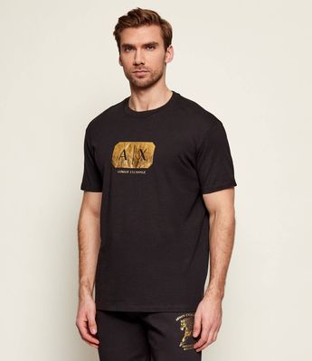 T-shirt męski na wiosnę młodzieżowy Armani Exchange ze sklepu: Gomez Fashion Store w kategorii: T-shirty męskie - zdjęcie 874714-BD9-10338_AX262M000090H50
