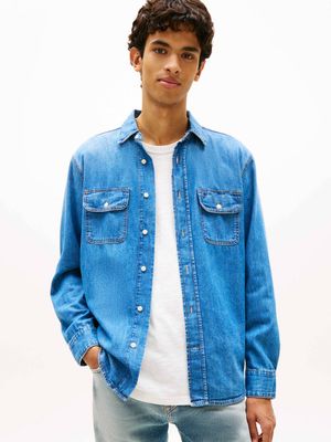 Koszula męska na lato Tommy Jeans ze sklepu: Gomez Fashion Store w kategorii: Koszule męskie - zdjęcie 874714-BD9-10338_TM262M000080D69