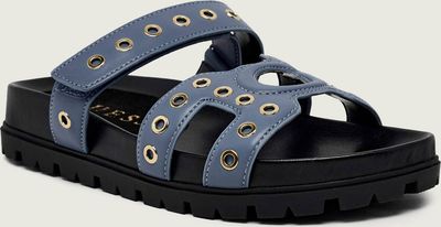 Klapki damskie na lato Guess ze sklepu: Gomez Fashion Store w kategorii: Klapki damskie - zdjęcie 874714-BD9-10338_GU261W000097991