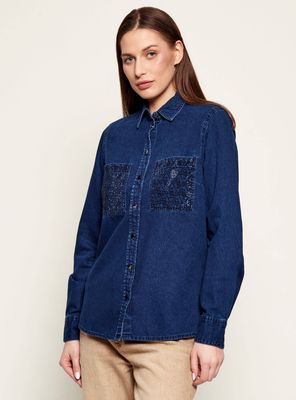 Koszula damska na wiosnę Guess ze sklepu: Gomez Fashion Store w kategorii: Koszule damskie - zdjęcie 874714-BD9-10338_GJ261W000027W63