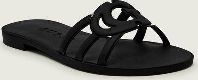 Klapki damskie na lato Guess ze sklepu: Gomez Fashion Store w kategorii: Klapki damskie - zdjęcie 874714-BD9-10338_GU262W000217990