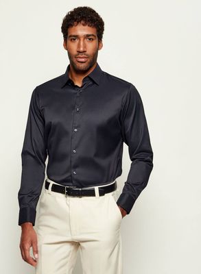 Koszula męska z klasycznym kołnierzykiem BOSS BLACK ze sklepu: Gomez Fashion Store w kategorii: Koszule męskie - zdjęcie 874714-BD9-10338_BB255M000361001