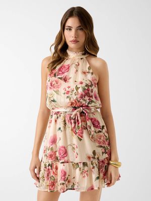Sukienka rozkloszowana Guess ze sklepu: Gomez Fashion Store w kategorii: Sukienki - zdjęcie 874714-BD9-10338_GJ262W000130R98