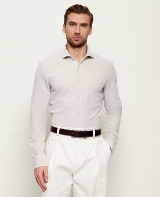 BOSS BLACK - Koszula męska z klasycznym kołnierzykiem na lato ze sklepu: Gomez Fashion Store w kategorii: Koszule męskie - zdjęcie 874714-BD9-10338_BB262M000141275