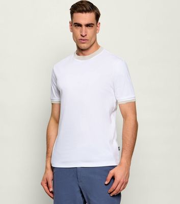 T-shirt męski na wiosnę na lato BOSS BLACK ze sklepu: Gomez Fashion Store w kategorii: T-shirty męskie - zdjęcie 874714-BD9-10338_BB262M000221100