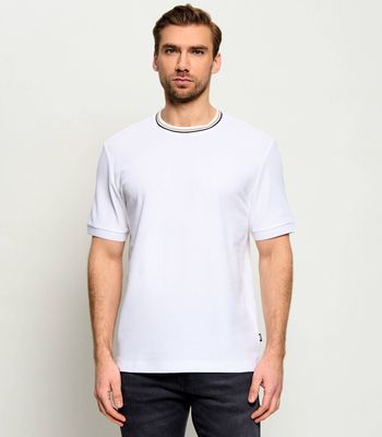 T-shirt męski wiosenny BOSS BLACK ze sklepu: Gomez Fashion Store w kategorii: T-shirty męskie - zdjęcie 874714-BD9-10338_BB262M000223100
