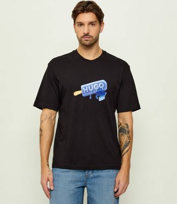 T-shirt męski na lato Hugo Blue ze sklepu: Gomez Fashion Store w kategorii: T-shirty męskie - zdjęcie 874714-BD9-10338_BJ262M000042001