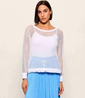 Bluzka damska na wiosnę Marc Cain ze sklepu: Gomez Fashion Store w kategorii: Bluzki damskie - zdjęcie 874714-BD9-10338_CR262W000070100