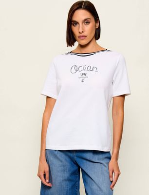 Bluzka damska Marc Cain ze sklepu: Gomez Fashion Store w kategorii: Bluzki damskie - zdjęcie 874714-BD9-10338_CR262W000071100