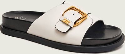 Klapki damskie na lato Elisabetta Franchi ze sklepu: Gomez Fashion Store w kategorii: Klapki damskie