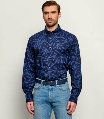 Koszula męska z kołnierzykiem button down w stylu młodzieżowym BOSS ORANGE ze sklepu: Gomez Fashion Store w kategorii: Koszule męskie - zdjęcie 874714-BD9-10338_BO262M000036407