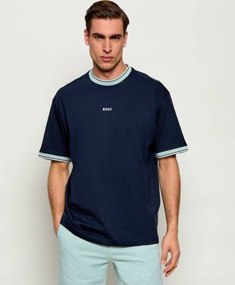 T-shirt męski na wiosnę BOSS ORANGE ze sklepu: Gomez Fashion Store w kategorii: T-shirty męskie - zdjęcie 874714-BD9-10338_BO262M000073404