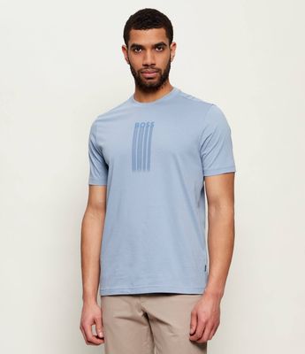 T-shirt męski letni casual BOSS ORANGE ze sklepu: Gomez Fashion Store w kategorii: T-shirty męskie - zdjęcie 874714-BD9-10338_BO262M000075458