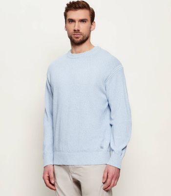 Sweter męski casual BOSS ORANGE ze sklepu: Gomez Fashion Store w kategorii: Swetry męskie - zdjęcie 874714-BD9-10338_BO262M000085458