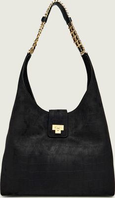 Torebka hobo elegancki Elisabetta Franchi ze sklepu: Gomez Fashion Store w kategorii: Torebki hobo - zdjęcie 874714-BD9-10338_EF261W000003110